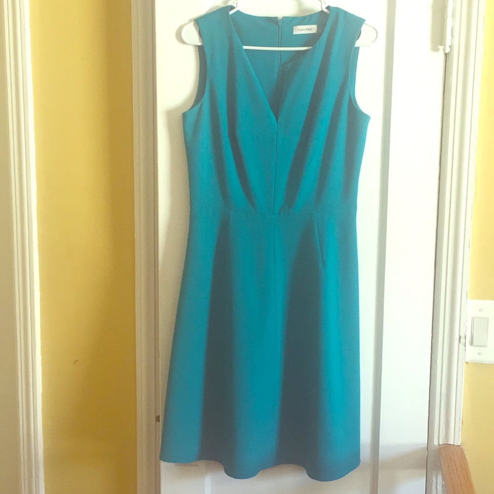 Calvin Klein teal dress
